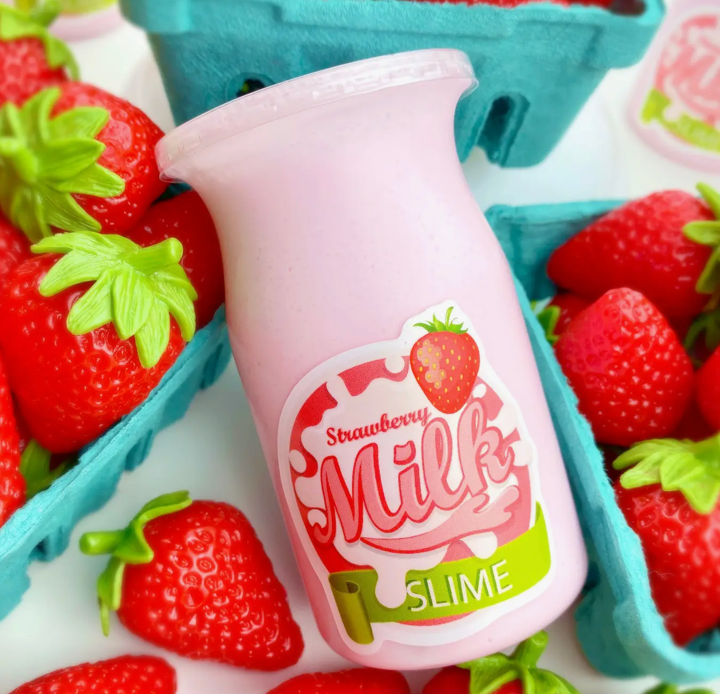 Strawberry Milk Glossy Slime