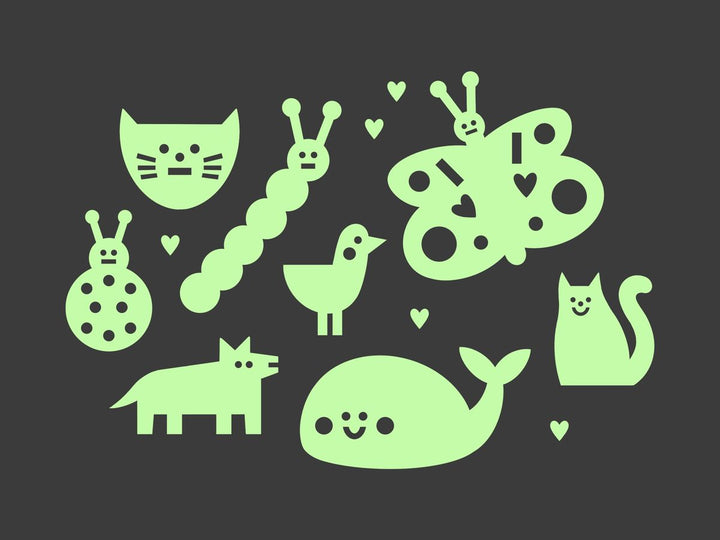 Animal Friends Glow-in-the-Dark Stickers