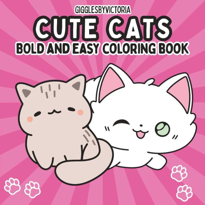 Cute Cats Bold and Easy Coloring Book