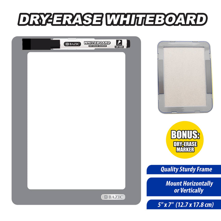 Dry Erase Board with Marker, 5 x 7 In