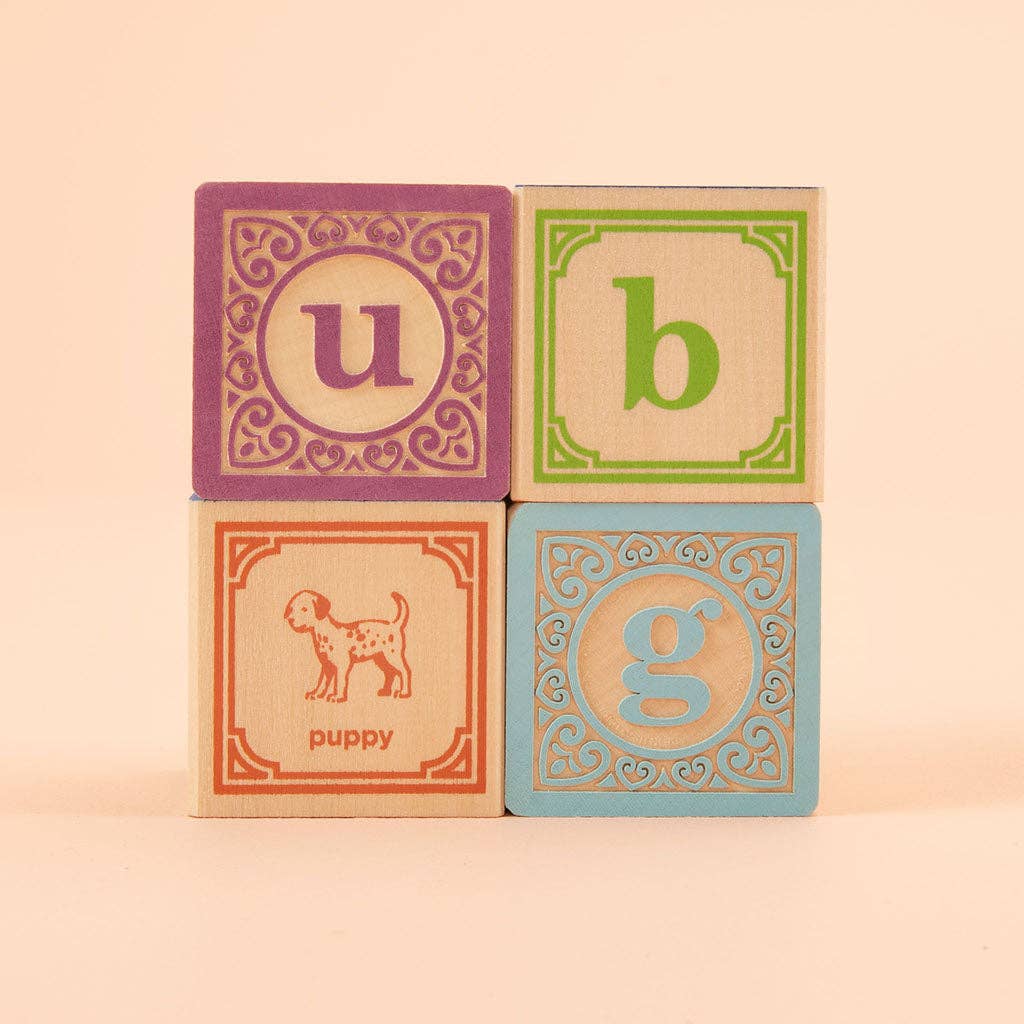 Classic Lowercase ABC Wooden Blocks