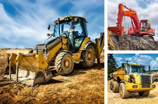 Diggers at Work 3 x 49 Puzzle