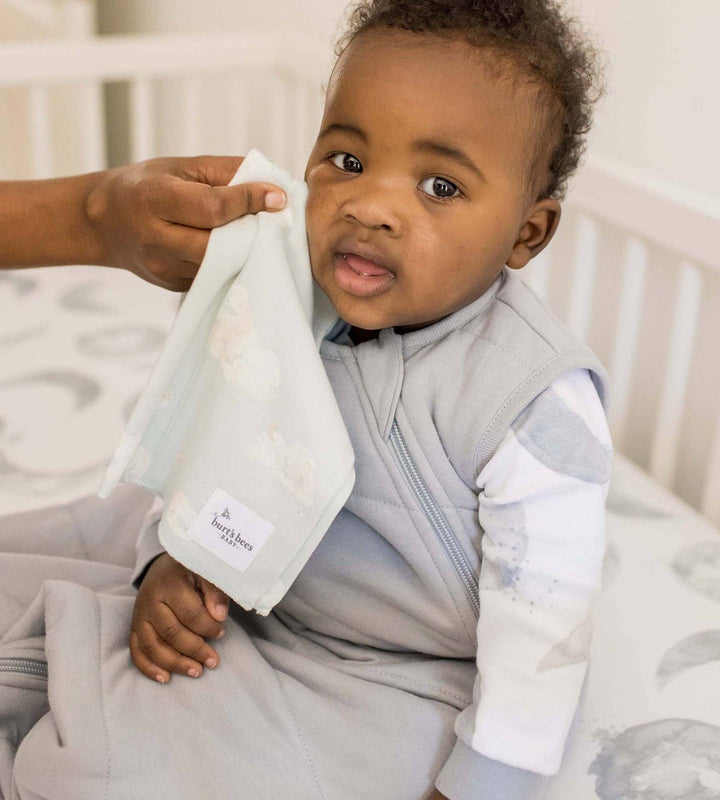 Set of 5 Hello Moon Burp Cloths: Quarry / One Size