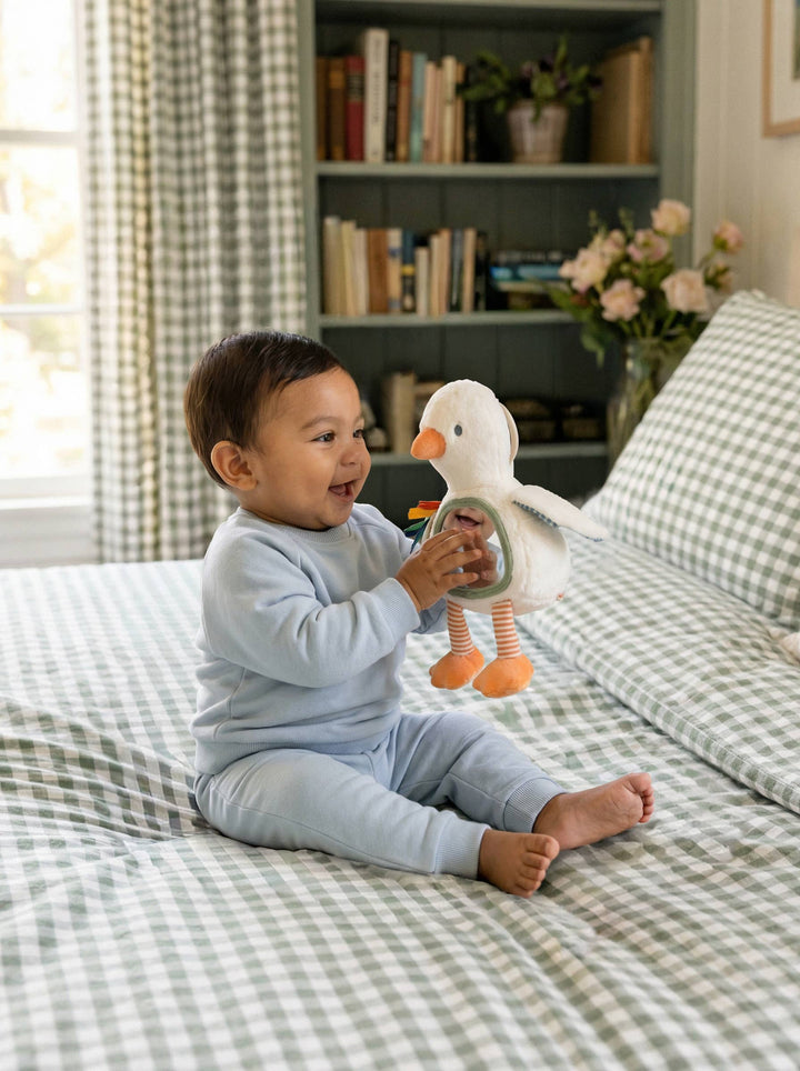 Sensory Tummy Time Mirror - Goose