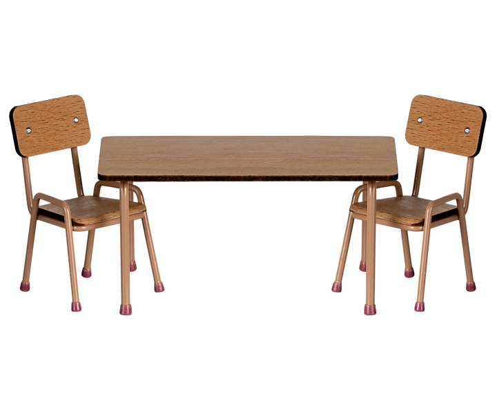 Table and chair set, Mouse - Dark powder