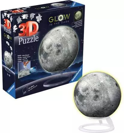 Glow-In-The-Dark Moon 3D Puzzle