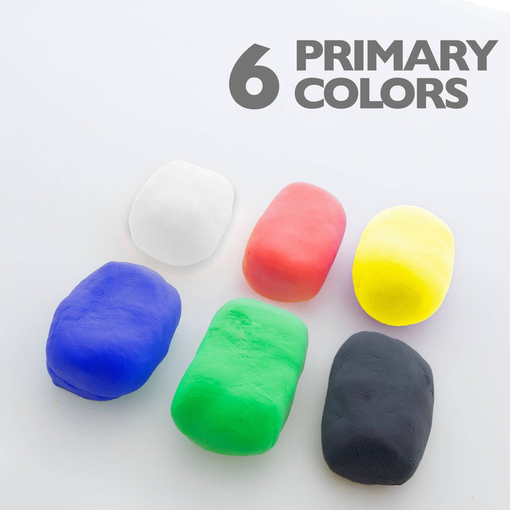 Primary Color Air Dry Modeling Clay, 6 Colors, 0.5 Oz