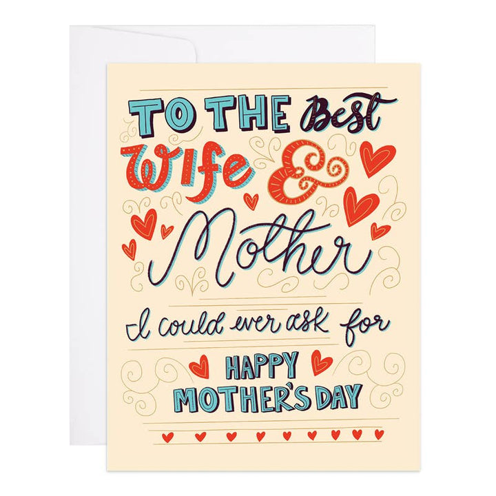 Best Wife & Mother - Mother's Day Card