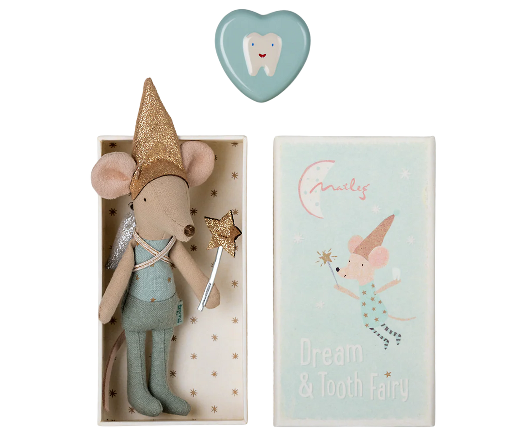 Tooth Fairy Matchbox Mouse - Blue