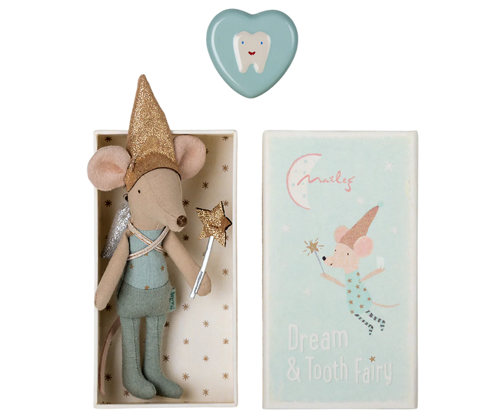 Tooth Fairy Matchbox Mouse - Blue