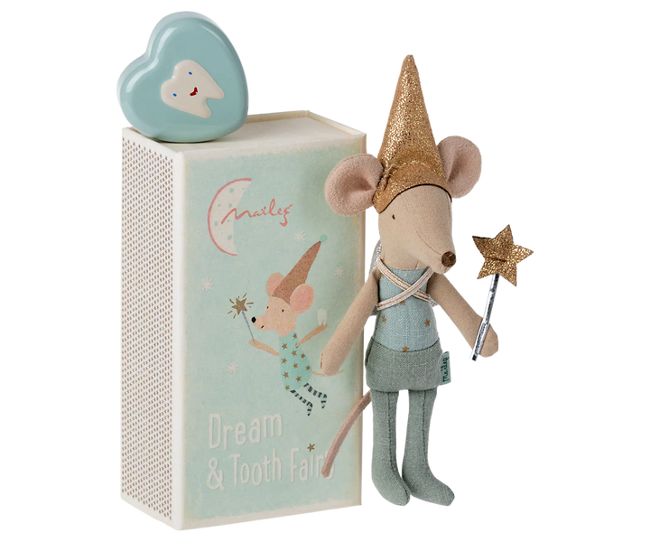Tooth Fairy Matchbox Mouse - Blue