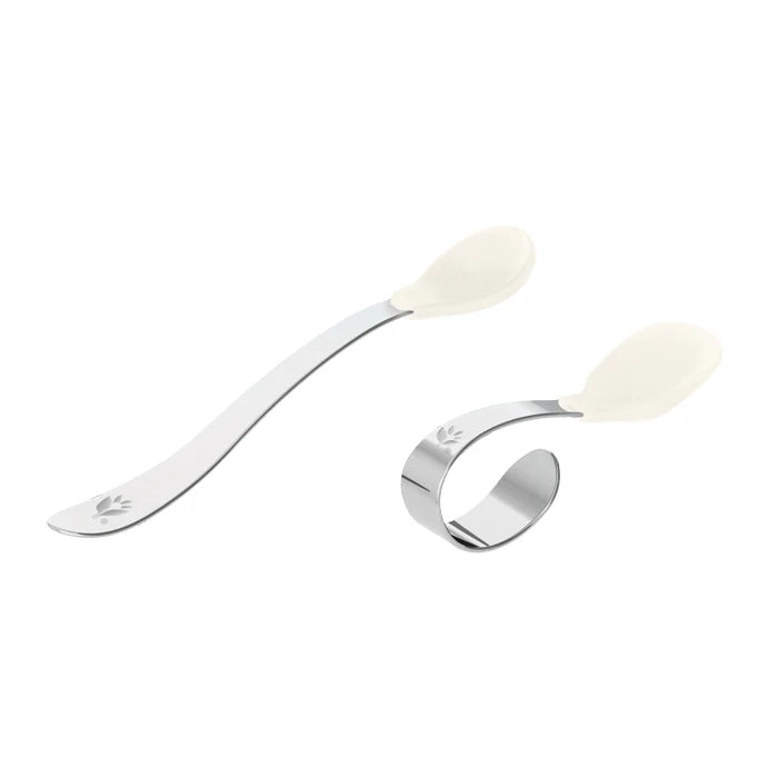 Silicone and Stainless Steel Training Spoon Set