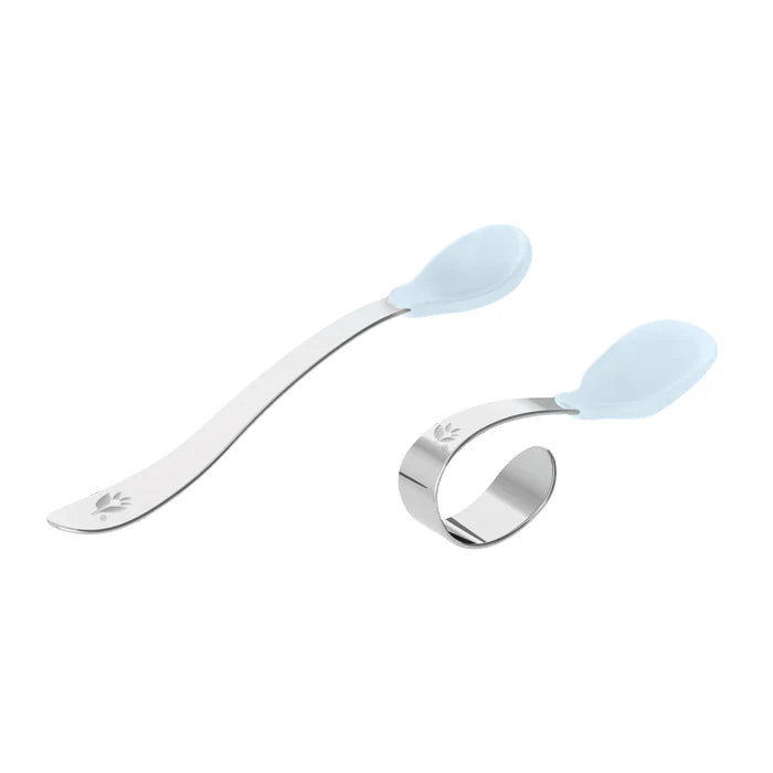 Silicone and Stainless Steel Training Spoon Set
