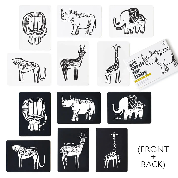 Safari Animal Baby Art Cards