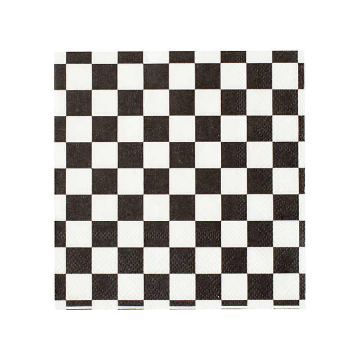 Check Cocktail Napkins - 20 Pk Purple Posse