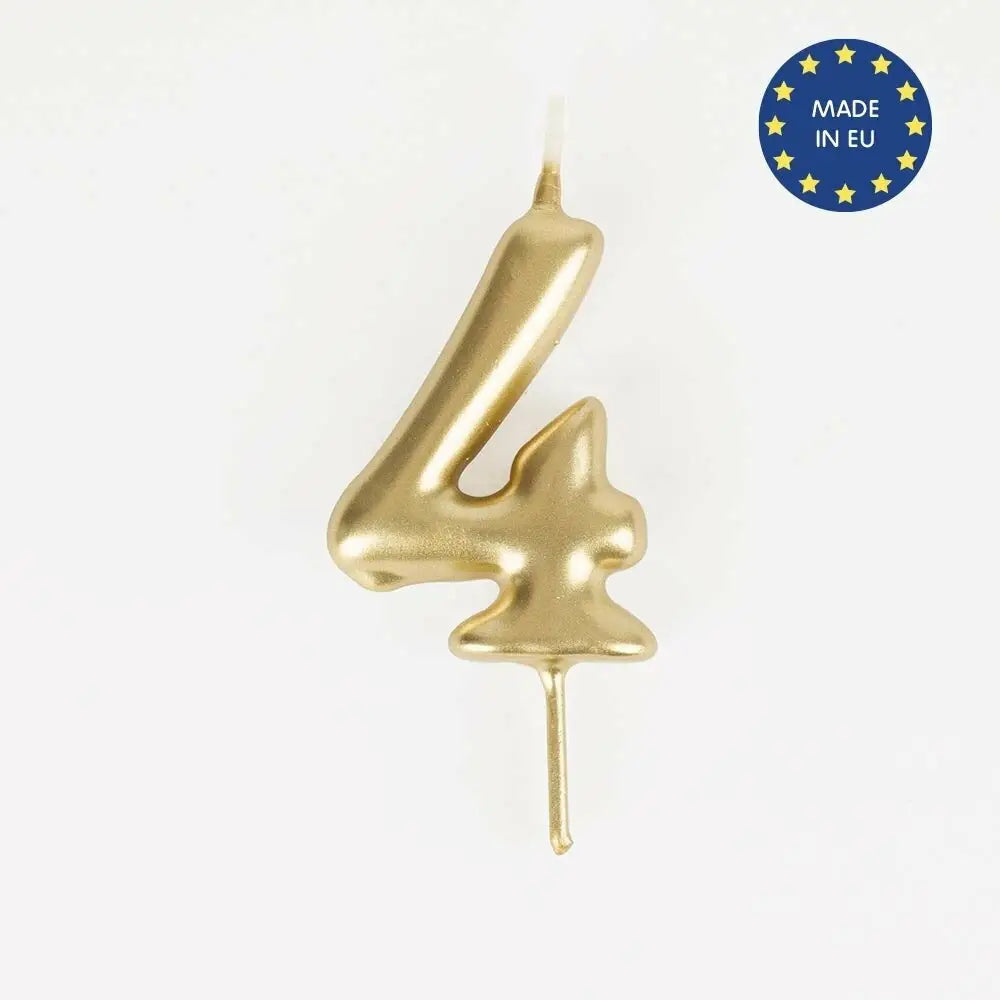 Gold Number Candles