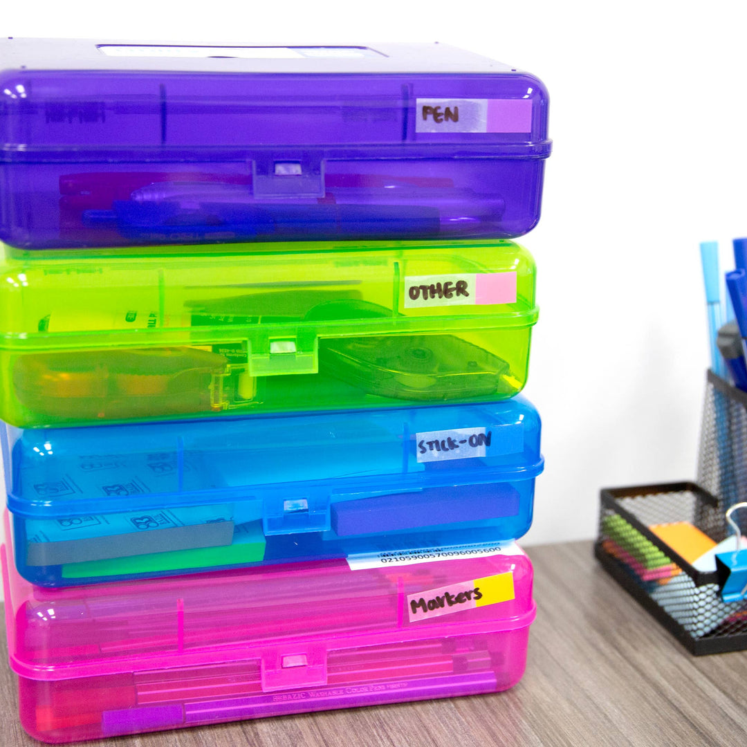 Bright Color Multipurpose Pencil Box, Stackable