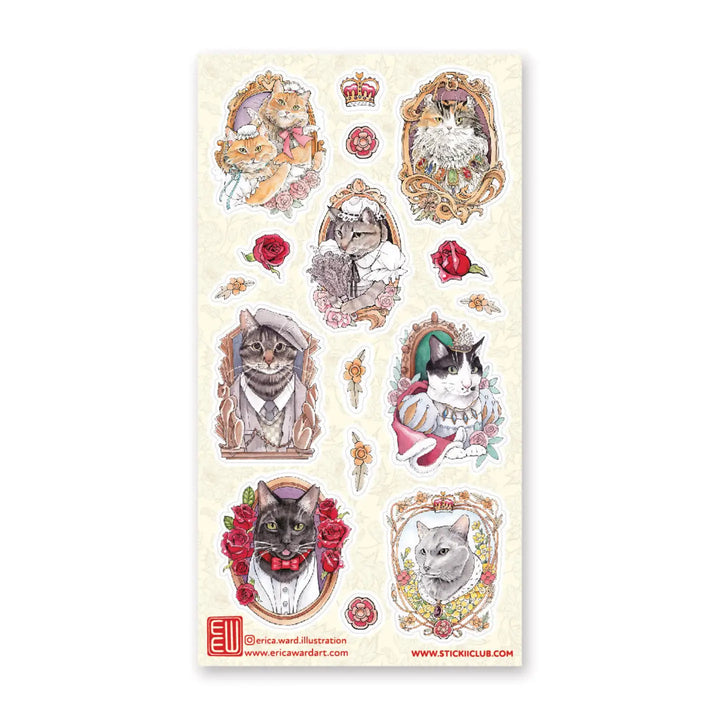 Fancy Felines Cat Sticker Sheet