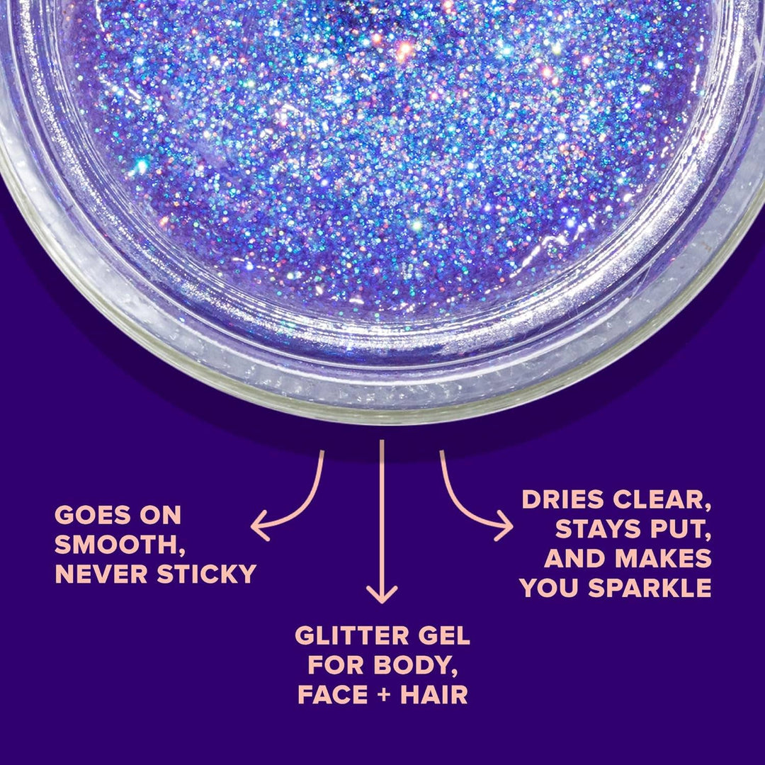 Ultraviolet Purple Glitter Gel