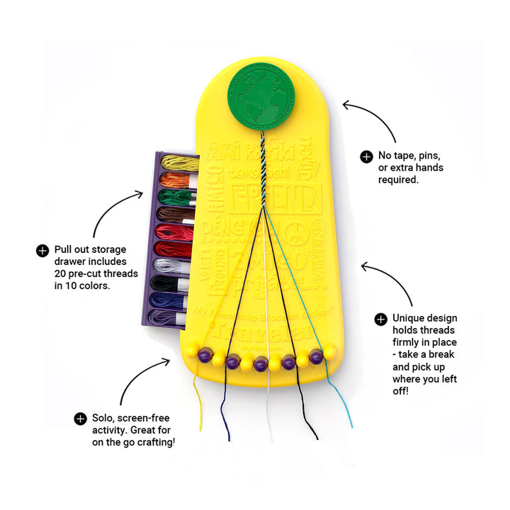 My Friendship Bracelet Maker DIY Craft Kit Yellow