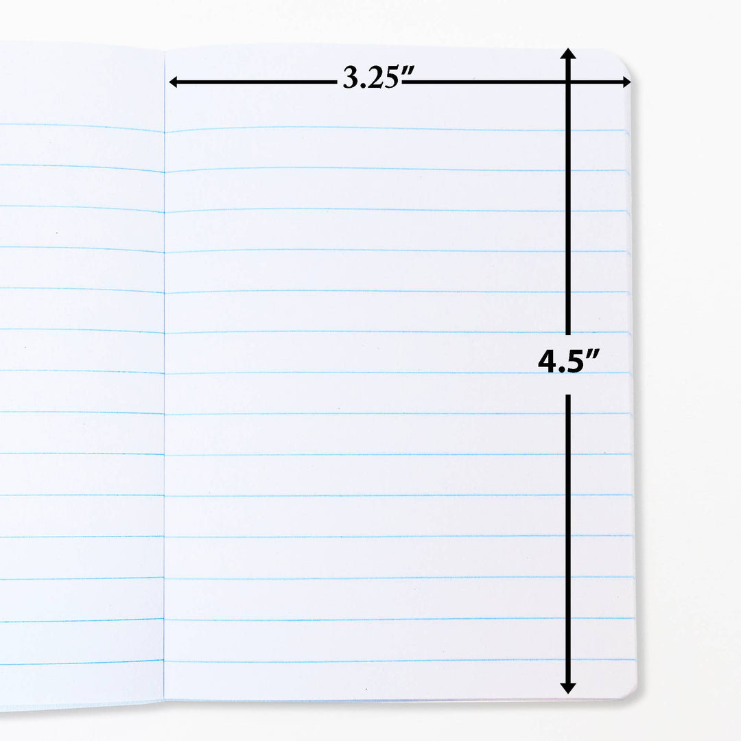 Mini Marble Composition Notebook, Wide-Ruled