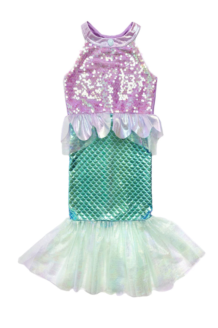 Misty Mermaid Dress, Lilac/Blue