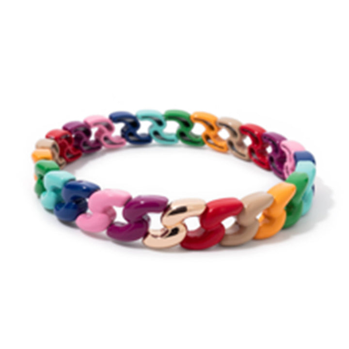 Rainbow Twist Link Bracelet
