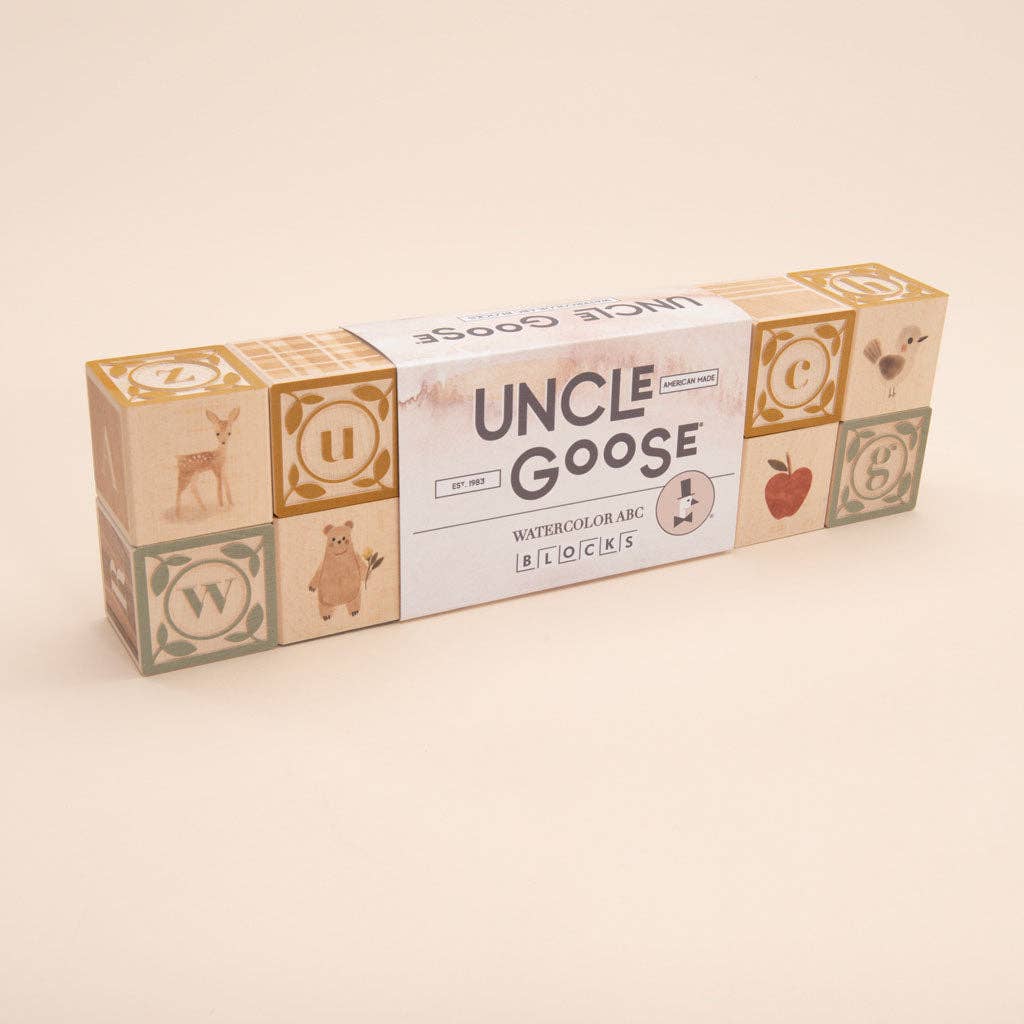 Watercolor ABC Wooden Blocks