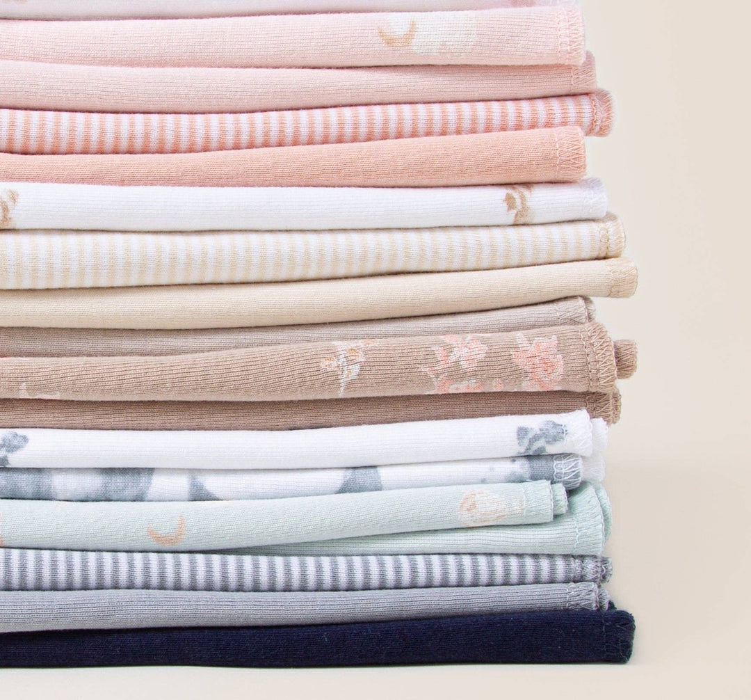 Set of 5 Hello Moon Burp Cloths: Quarry / One Size