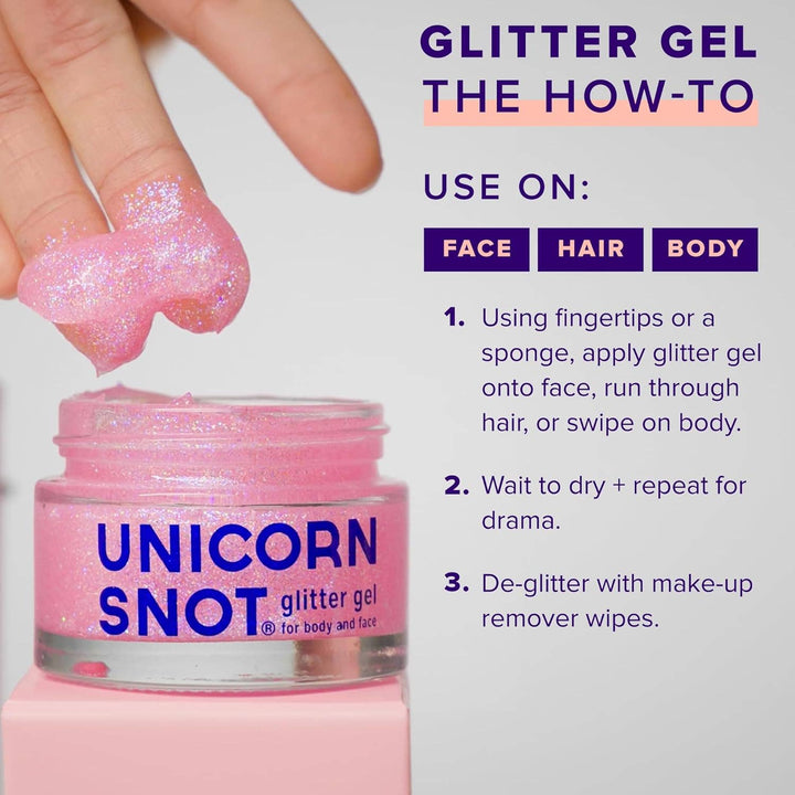 Flamingo Pink Glitter Gel