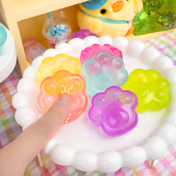 Chubby Chibi Pearl Kitty Paw Sensory Toy