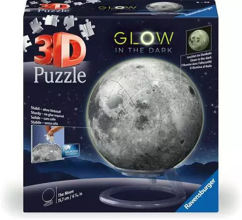 Glow-In-The-Dark Moon 3D Puzzle