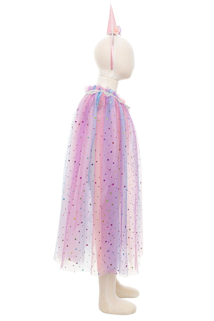 Rainbow Unicorn Cape & Headband, Multi, Size 4-6