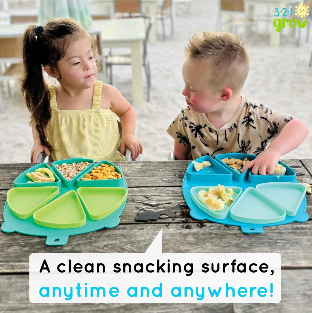 Grey On the Go Snack Activity Mat Pebble
