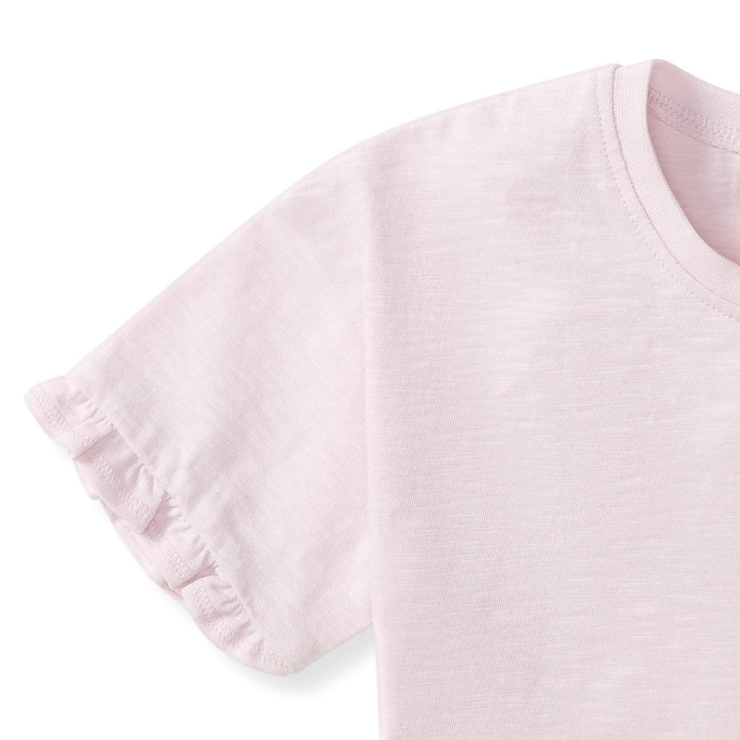 Drop Shoulder Ruffle T-Shirt: 4T