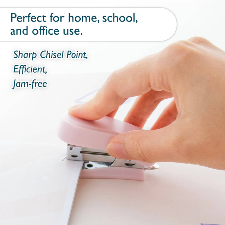 Mini Pastel Stapler, Standard 26/6, with 500 Staples