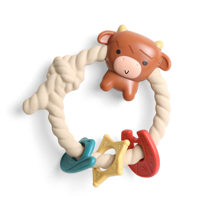 Silicone Teether Rattles: Highland Cow