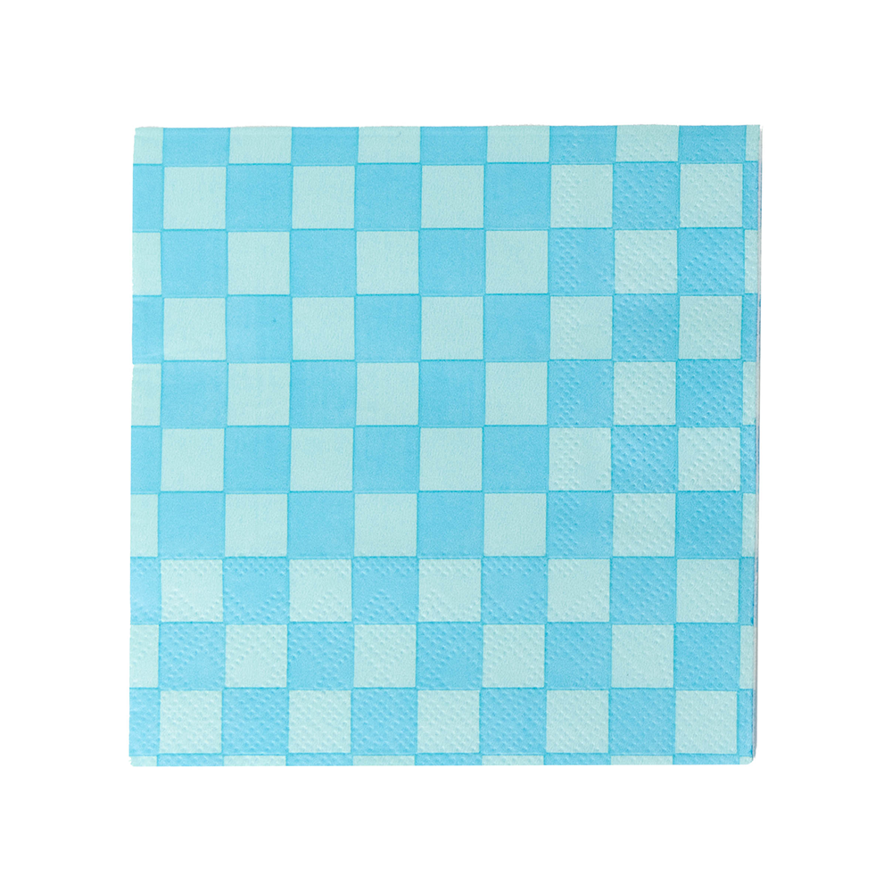 Check Cocktail Napkins - 20 Pk Purple Posse