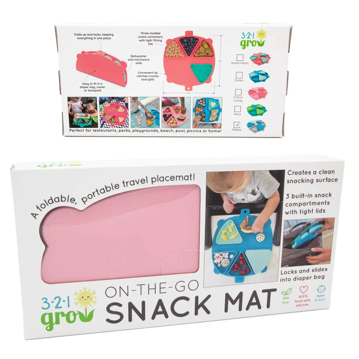 Pink On the Go Snack Activity Mat Cotton Candy