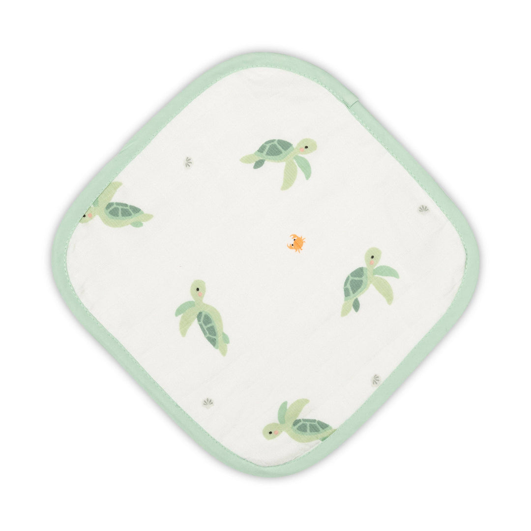 Hooded Towel and Washcloth Set - Turtle