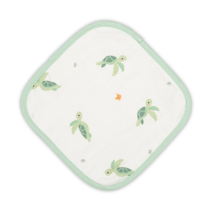 Hooded Towel and Washcloth Set - Turtle