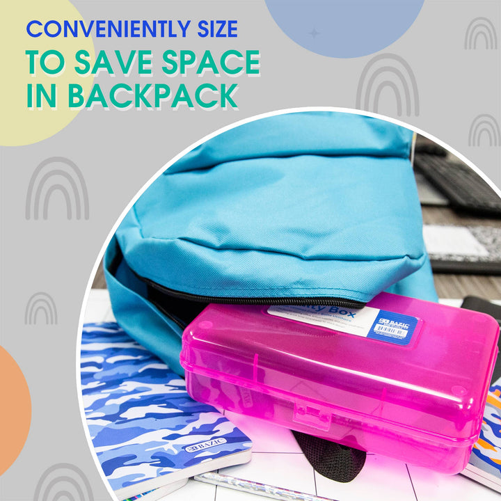 Bright Color Multipurpose Pencil Box, Stackable