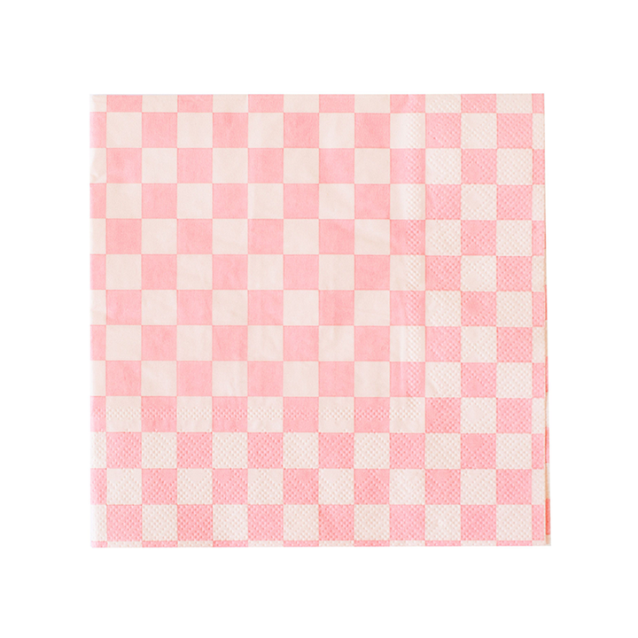 Check Cocktail Napkins - 20 Pk Purple Posse