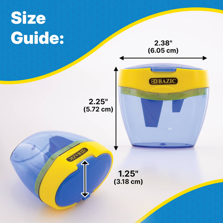 Triple Hole Pencil Sharpener w/ Receptacle, Standard Jumbo