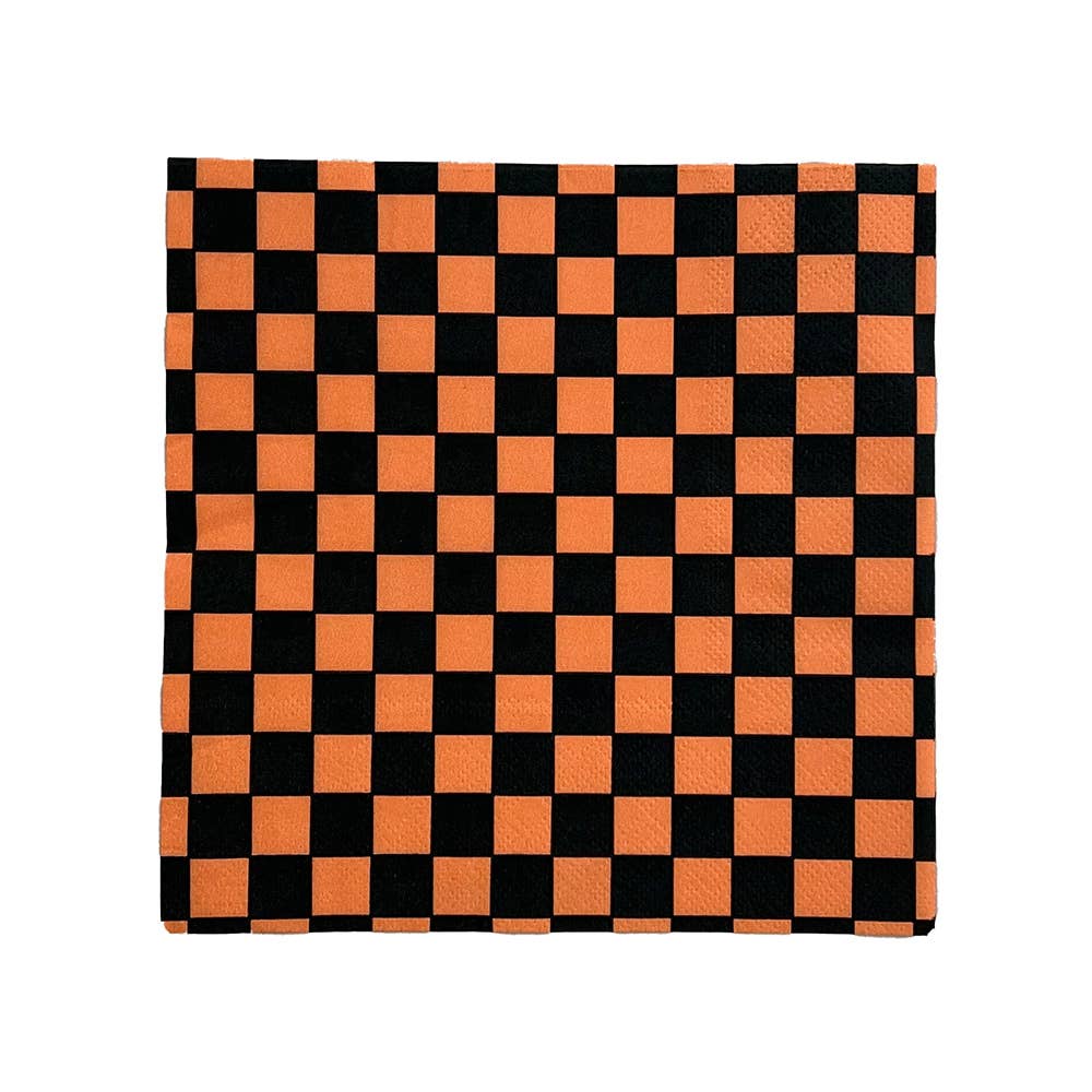 Check Cocktail Napkins - 20 Pk Peaches N' Cream