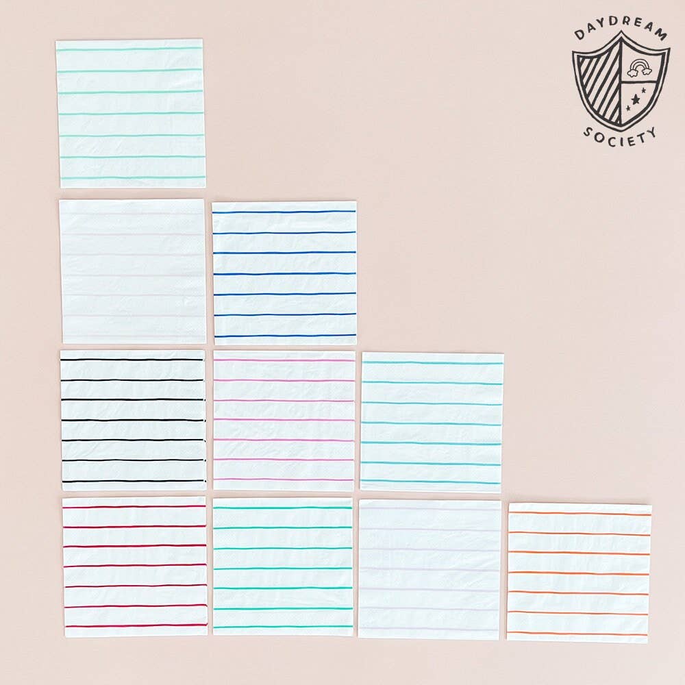 Striped Petite Napkins - 16 Pk Lilac Purple