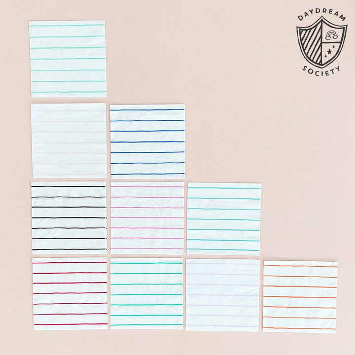 Striped Petite Napkins - 16 Pk. Mint