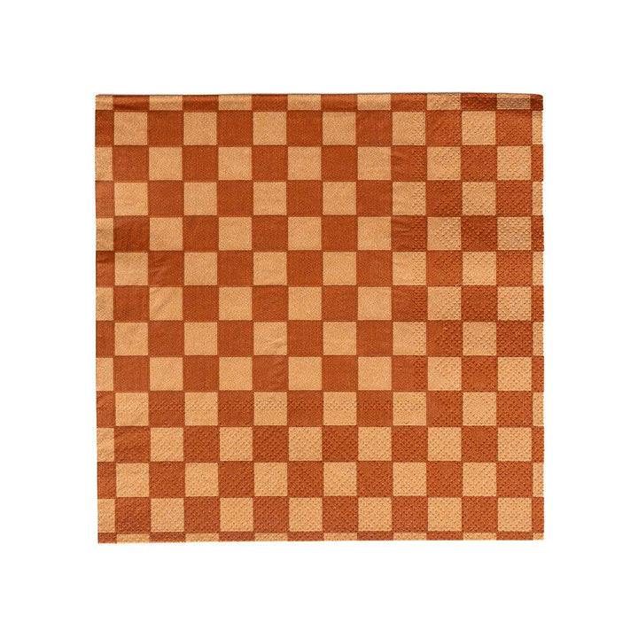 Check Cocktail Napkins - 20 Pk Peaches N' Cream
