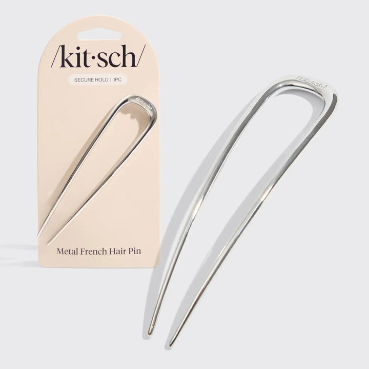 French Hair Pin - Silver