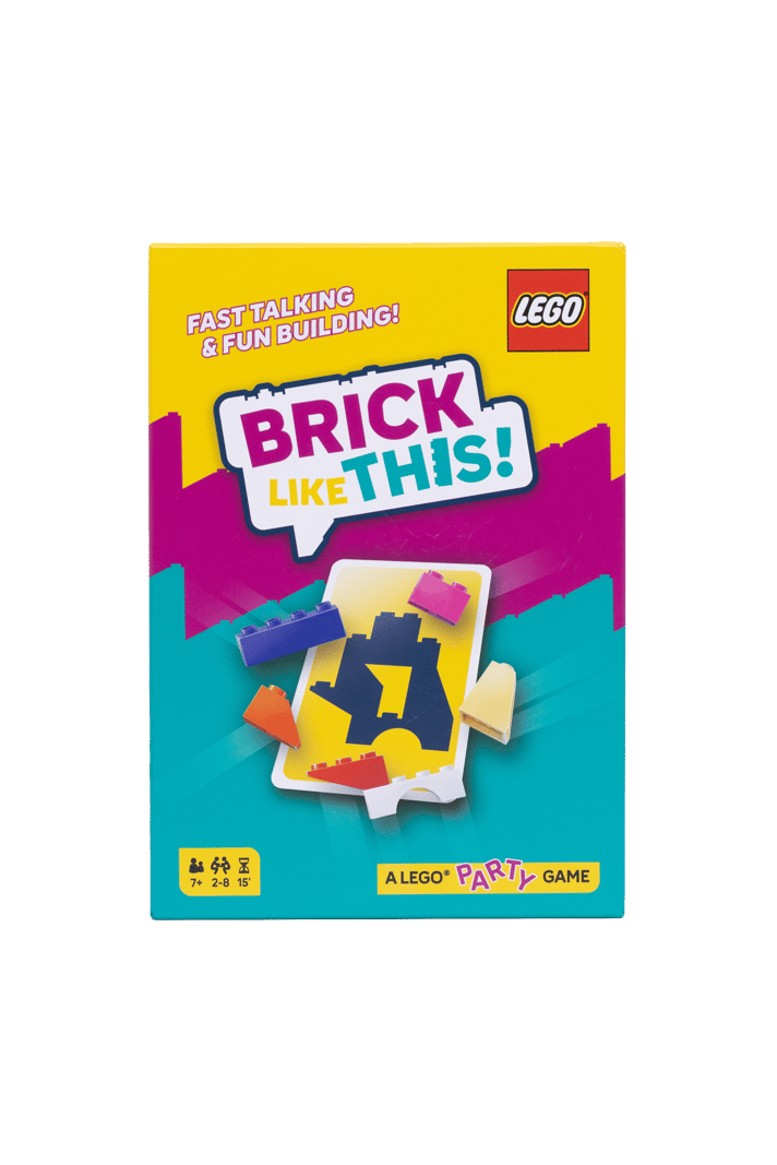 LEGO 'Brick Like This!' game packaging on a green background